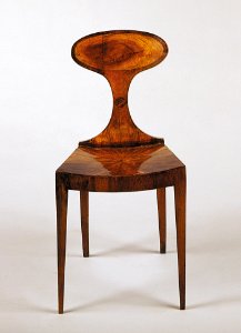 16. Biedermeierská židle, po r. 1820, Uměleckoprůmyslové muzeum v Praze