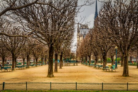 Paris garden fall