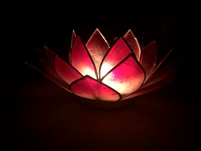 Lotus candle light photo