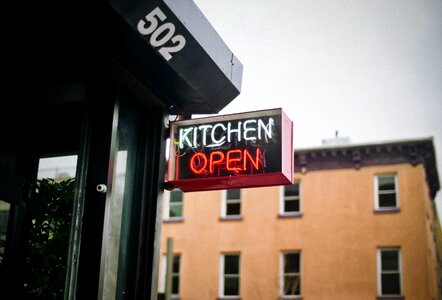 Sign restaurant food