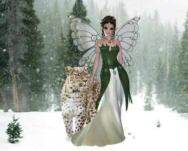 Leopard snow fairy