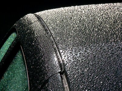 Drop of water green wet