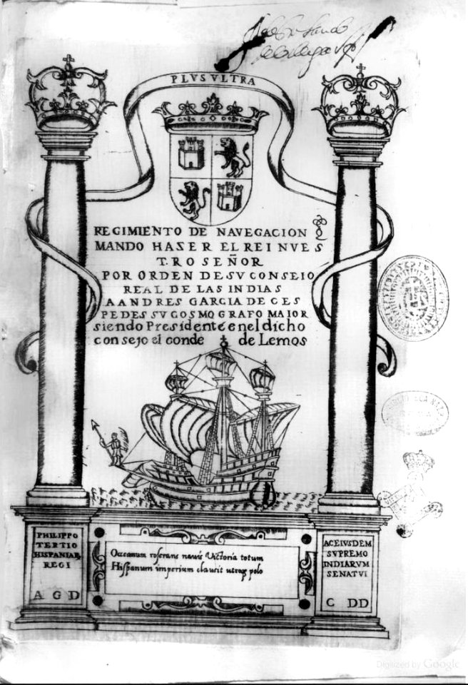 1606 Regimiento de navegacion Andres Garcia de Cespedes - Frontispicio