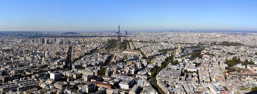 Eiffel tower aerial view france