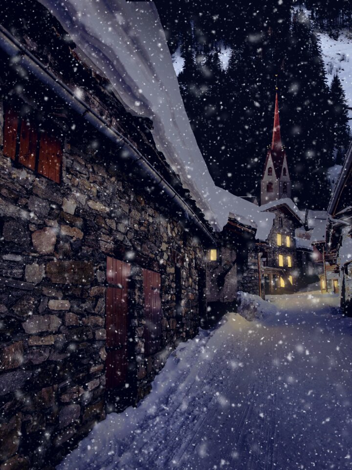 Twilight abendstimmung winter