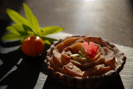 Apple pie baked photo