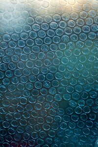 Plastic bubble blue bubbles