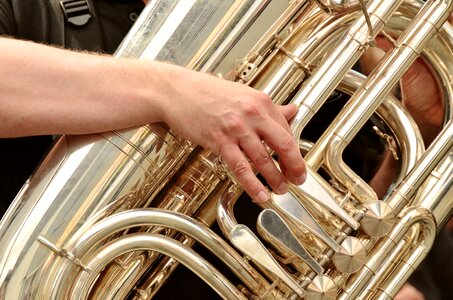 Marching brass instrument blowers