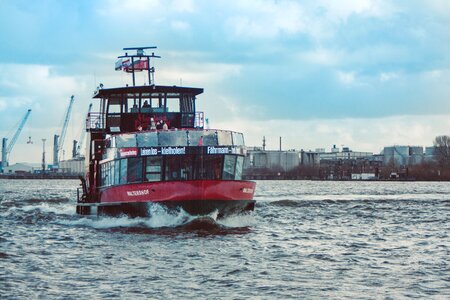 Elbe transport system sea photo