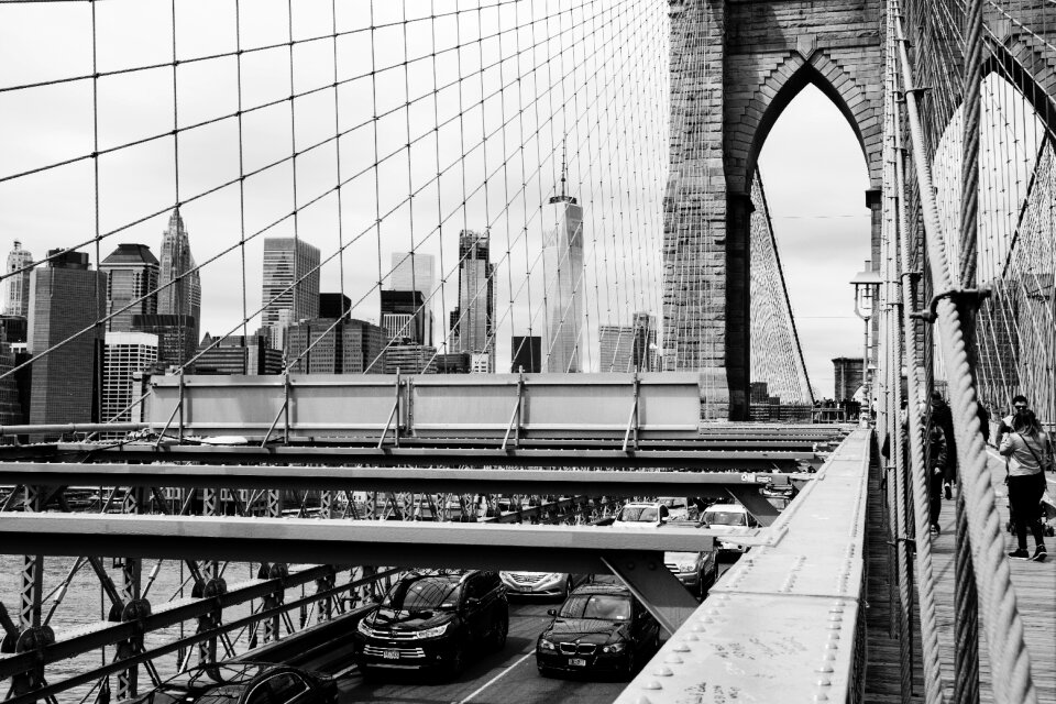 Traffic road brooklyn bridge