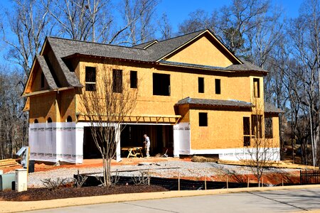 Wood roof building photo