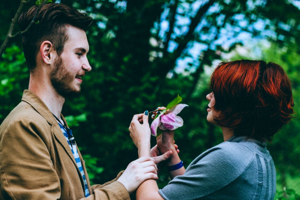 Nature flower people