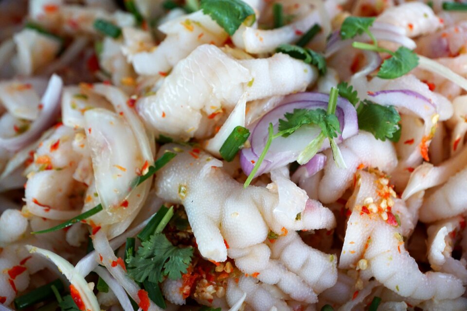 Vegetables seafood spit