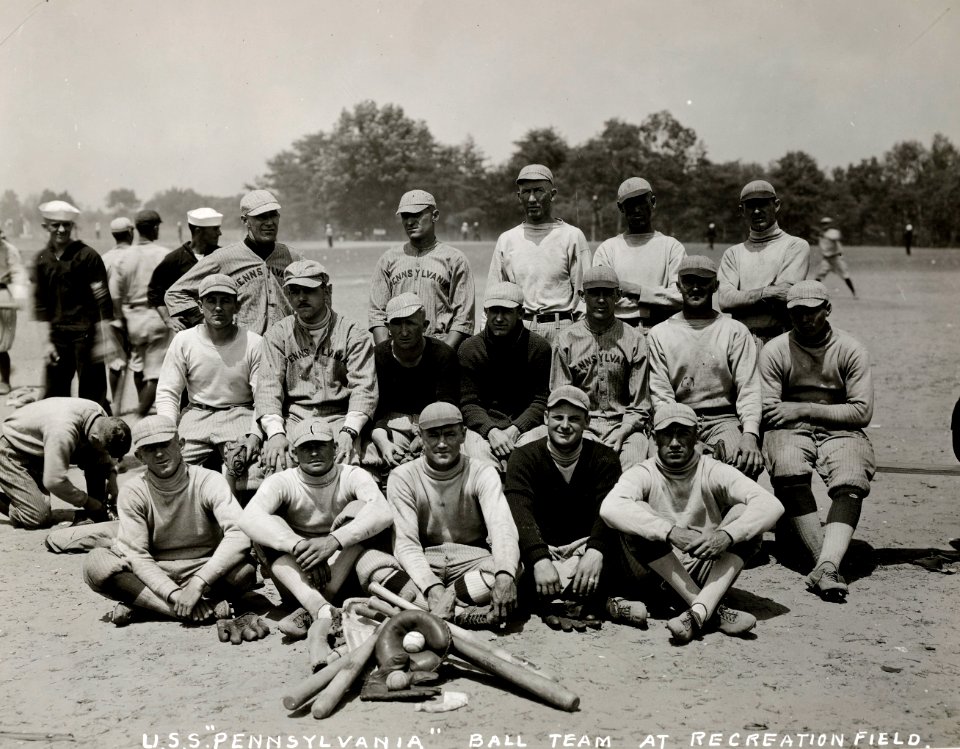 165-WW-332D-77 USS Pennsylvania (BB-38), 1916-17. Baseball Team. War Department Photograph, now in the collection of the National Archives. (25019692178)