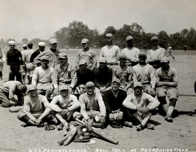 165-WW-332D-77 USS Pennsylvania (BB-38), 1916-17. Baseball Team. War Department Photograph, now in the collection of the National Archives. (25019692178)