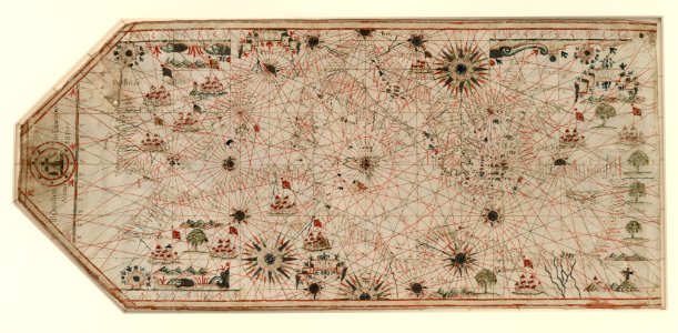 1678 Portolan chart of the Mediterranean Sea by Giovanni Battista Cavallini