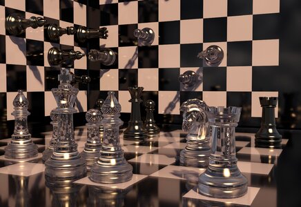 Strategy art chess pieces photo