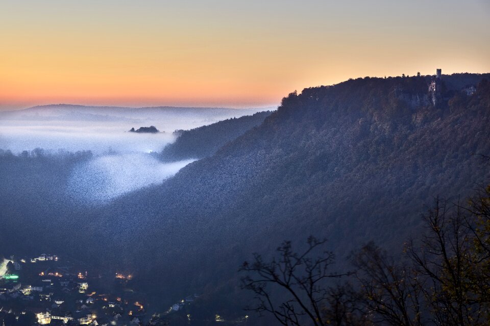 Castle morning swabian alb