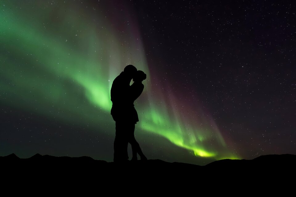 Silhouette couple couple silhouette photo