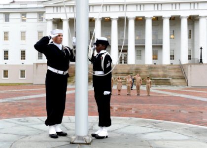 170406-N-PG340-032 - Naval moment of silence for victims of sexual assault in Portsmouth, Virginia