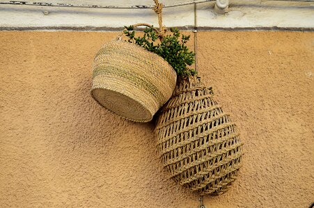 Baskets of esparto grass crafts rustic