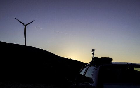 Windmill solar energy photo
