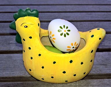 Funny yellow green easter eggs