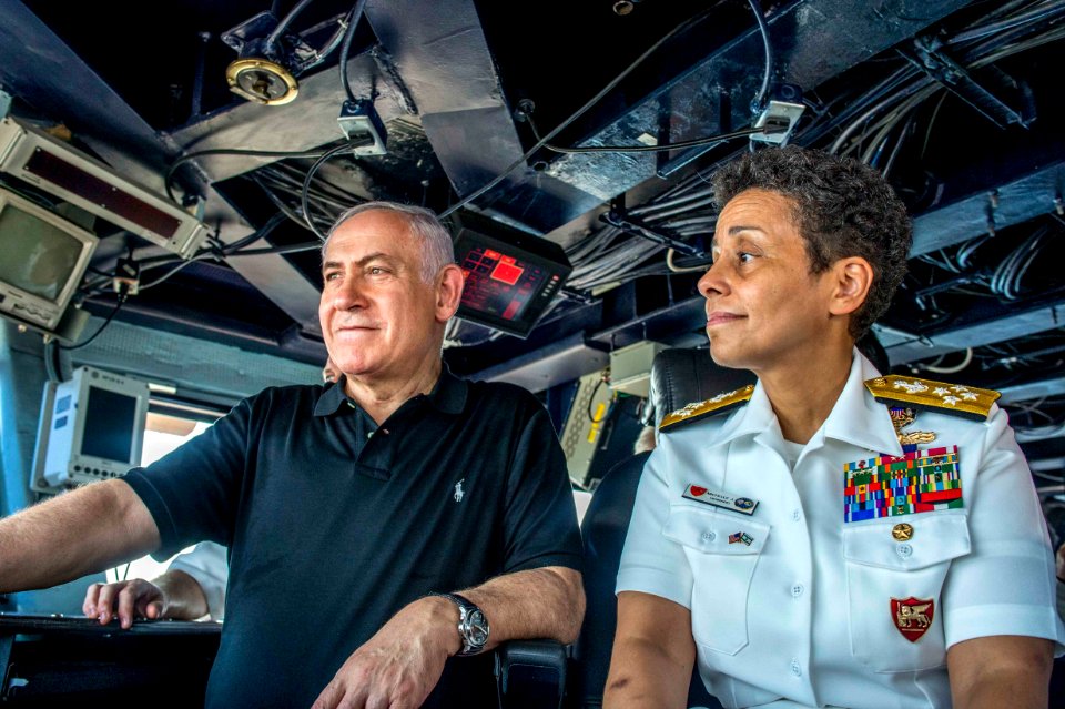 170703-N-AF077-899 - Michelle Howard and Benjamin Netanyahu in Haifa, Israel