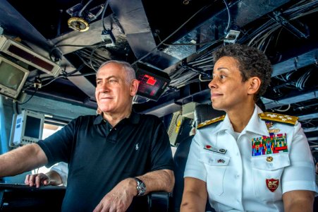 170703-N-AF077-899 - Michelle Howard and Benjamin Netanyahu in Haifa, Israel