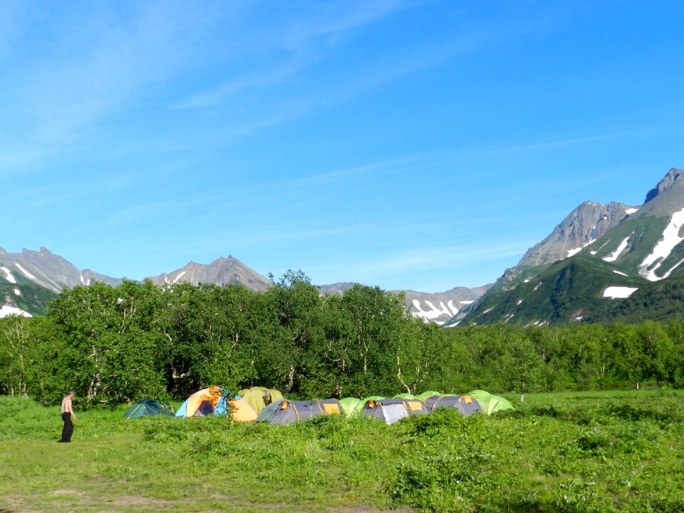 Tourist camp tents summer