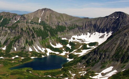 Mountain lake height ranges photo
