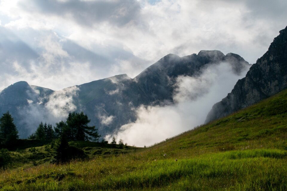 Alpine landscape view