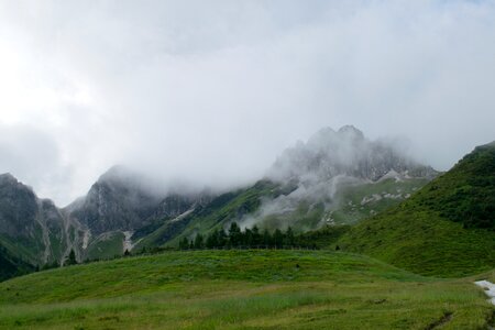 Alpine landscape view photo