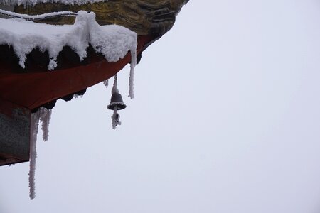 Temple ancient architecture snow