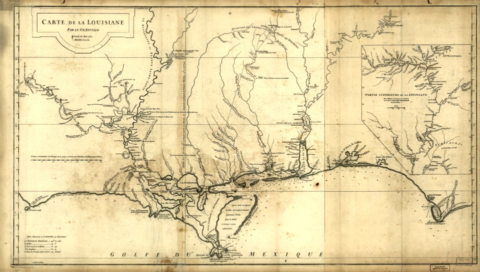 1732 map of Louisiana
