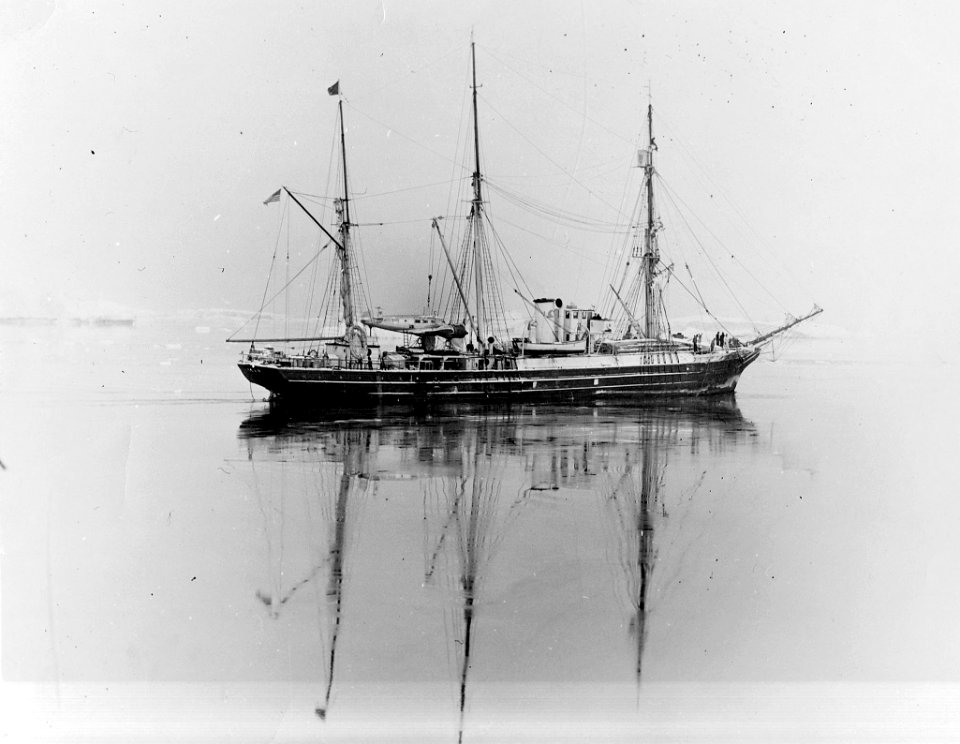 USCGC Bear (AG-29) in Antarctic waters during operations with the U.S. Antarctic Service, circa 1939 and 1940, with a Locheed aircraft on the ship. (49630766487)