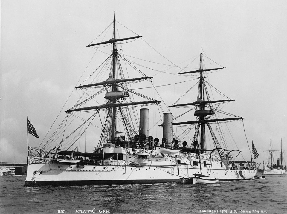 USN Squadron of Evolution USS Atlanta (Protected Cruiser) in 1891 (50118931986)