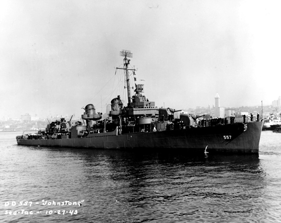 USS Johnston (DD-557) Off Seattle, Washington October 27th 1943. (51095104776)