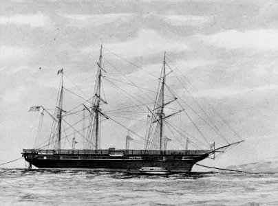 USS Vandalia at anchor in Apia Harbor prior to a hurricane at Apia, Samoa 15-16 March 1889. (50344736333)