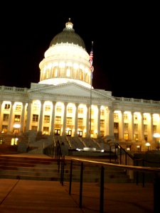 Utah State Capitol grounds, Thanksgiving evening - November 2008 - by Brandon Evershed (13) (17710573364)