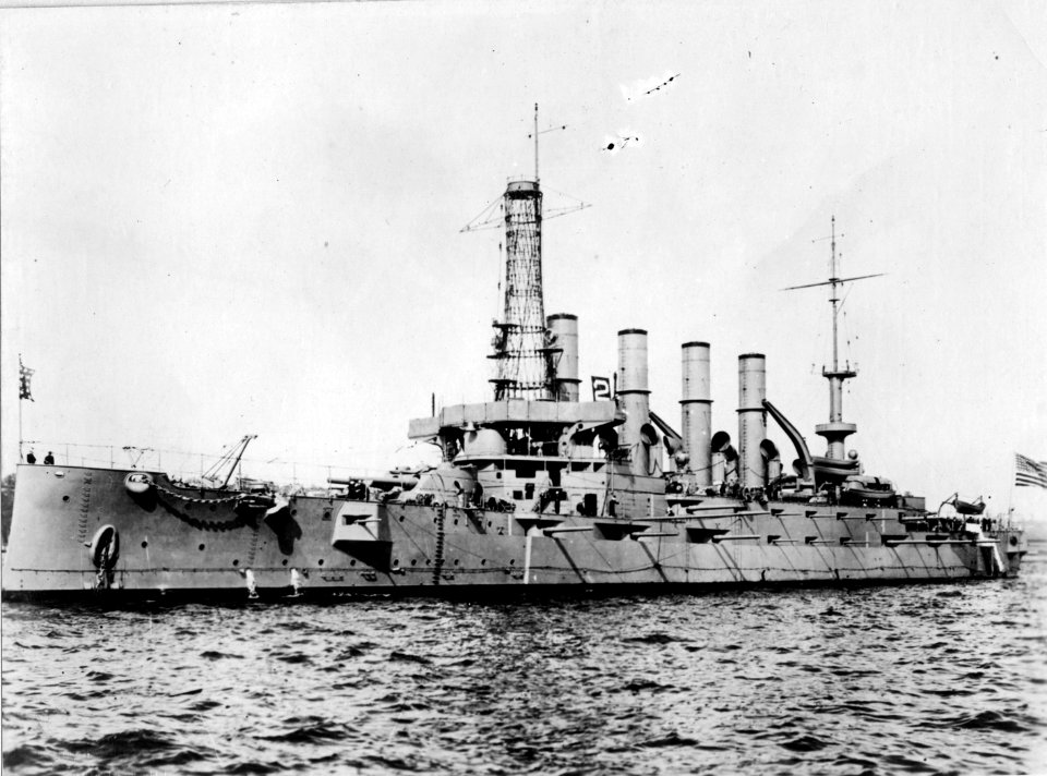 USS Montana (ACR-13) at a naval review, circa 1911-1912 (49979092032)
