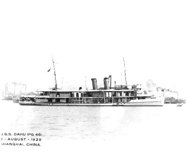 USS Oahu (PG-46) Off Shanghai, China, August 1929. (50330027042)