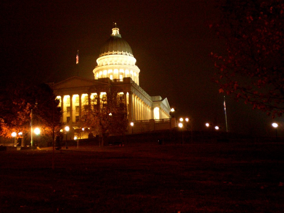 Utah State Capitol grounds, Thanksgiving evening - November 2008 - by Brandon Evershed (38) (18306402096)