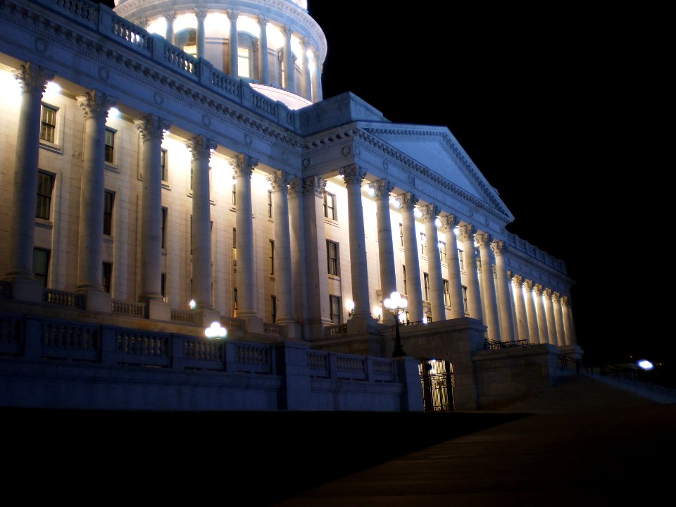 Utah State Capitol grounds, Thanksgiving evening - November 2008 - by Brandon Evershed (20) (18306659706)