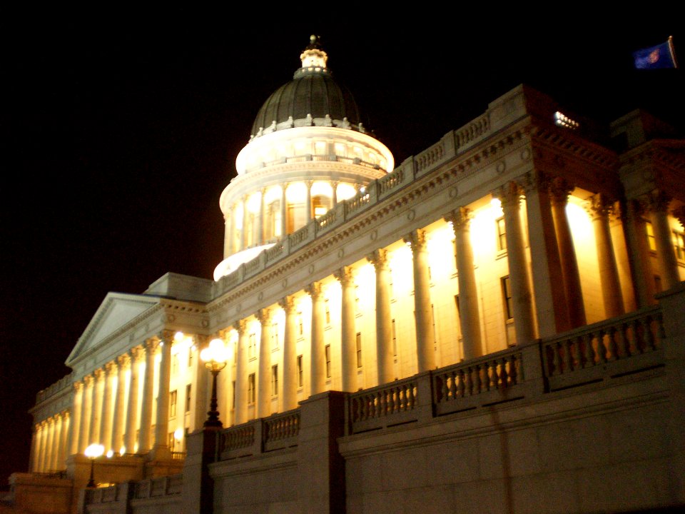Utah State Capitol grounds, Thanksgiving evening - November 2008 - by Brandon Evershed (31) (18329019702)