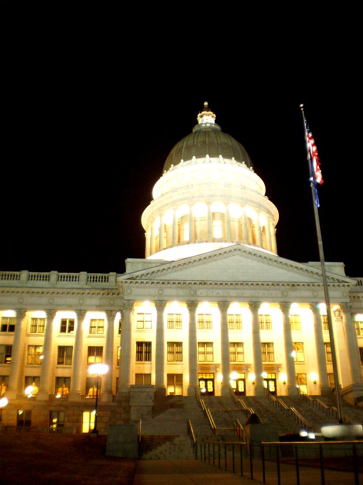 Utah State Capitol grounds, Thanksgiving evening - November 2008 - by Brandon Evershed (15) (18306717476)