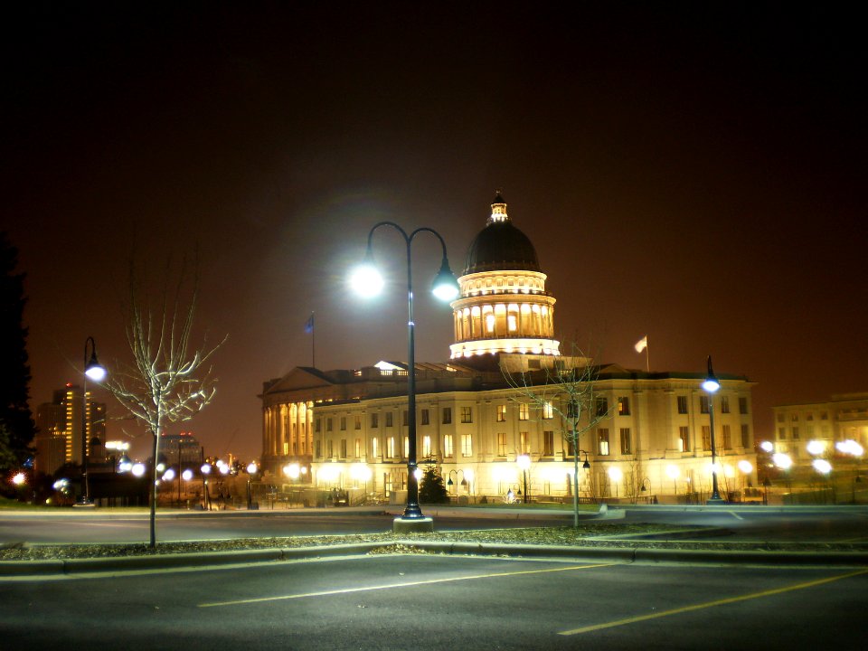 Utah State Capitol grounds, Thanksgiving evening - November 2008 - by Brandon Evershed (42) (18328837252)