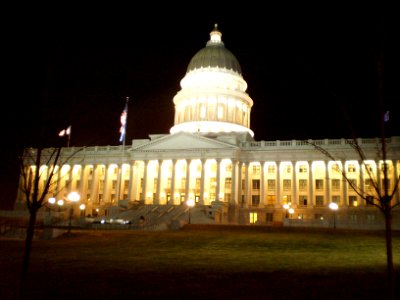 Utah State Capitol grounds, Thanksgiving evening - November 2008 - by Brandon Evershed (5) (18144703590)