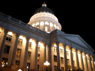Utah State Capitol grounds, Thanksgiving evening - November 2008 - by Brandon Evershed (19) (18334576251)