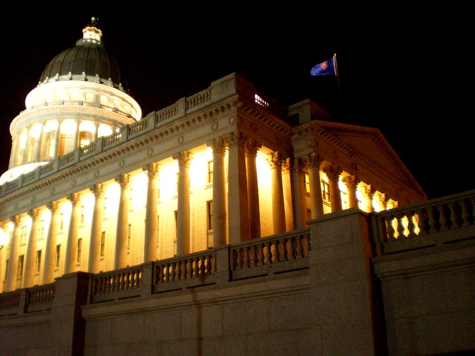 Utah State Capitol grounds, Thanksgiving evening - November 2008 - by Brandon Evershed (32) (18306488666)